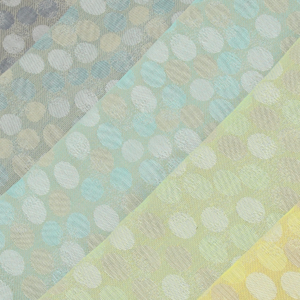 Women's-silk-cotton-aqua-yellow-stole-goutte d'eau