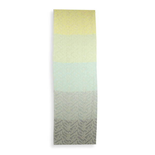Women's-silk-cotton-aqua-yellow-stole-goutte d'eau