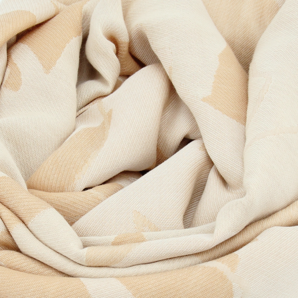 Beige-women's-cotton-stole-Amaryllis