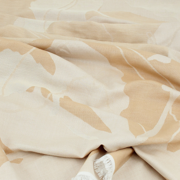 Beige-women's-cotton-stole-Amaryllis