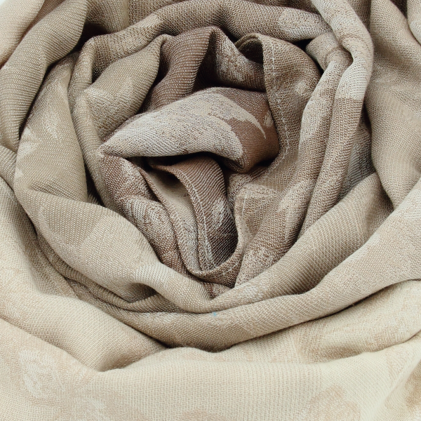 Women's-cotton-linen-beige-stole-Versailles