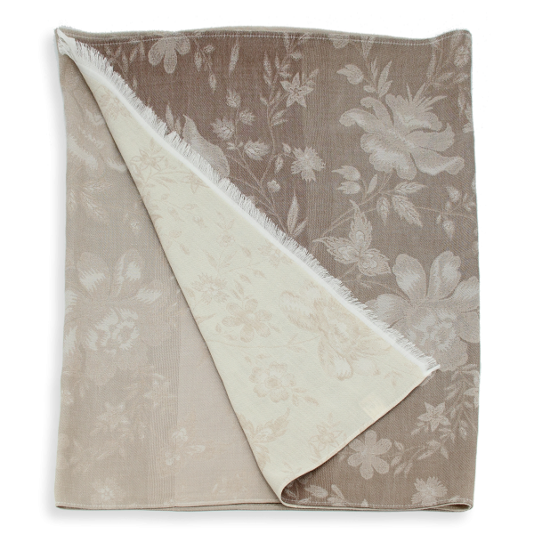 Women's-cotton-linen-beige-stole-Versailles
