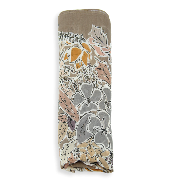 Women's-beige-silk-cotton-stole-Romeo
