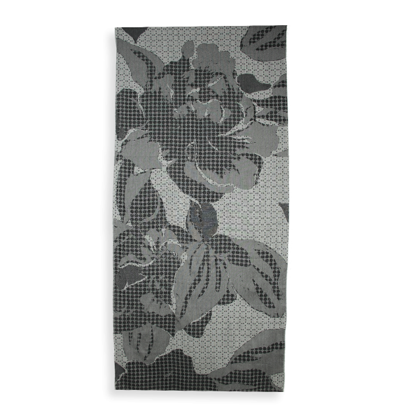 Black and white-cotton-silk-wool-women's-oversize-stole-Montreal