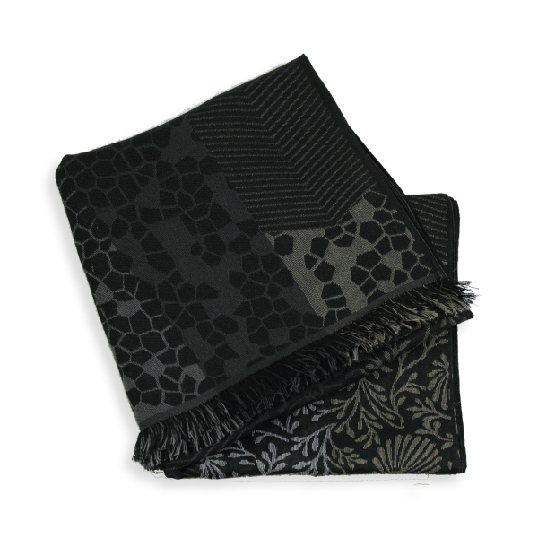 Grey-black-100% natural-women’s-scarf-Charme
