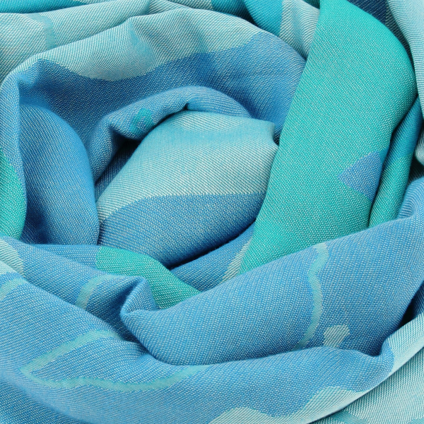 Blue-women's-cotton-stole-Amaryllis