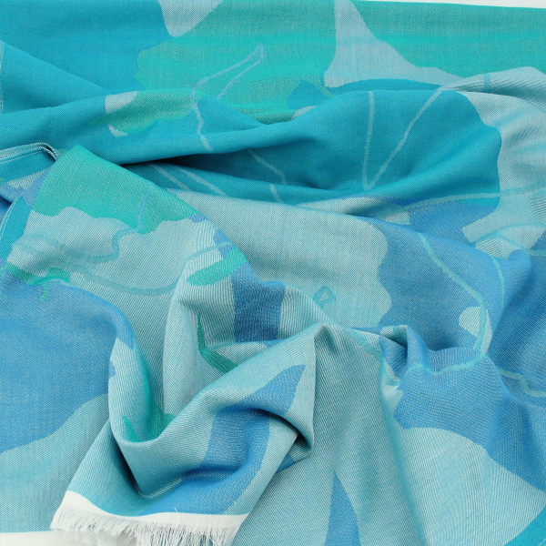 Blue-women's-cotton-stole-Amaryllis