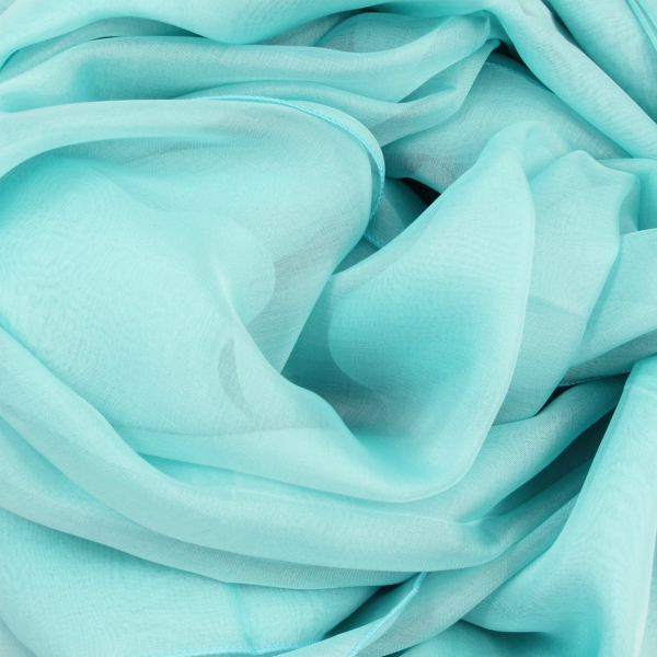 Woman-scarf-plain-silk-aqua-blue-803A