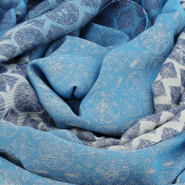 Men's-linen-cotton-scarf-blue-Logo