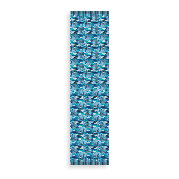 Blue-women's-cotton-silk-scarf-Paysage