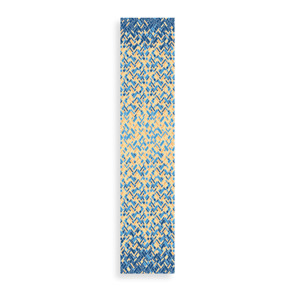 Women's-blue-cotton-silk-printed-scarf-Mosaique