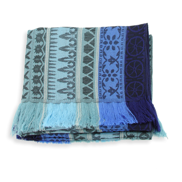 Blue-rayon-wool-women’s-scarf-Precieux