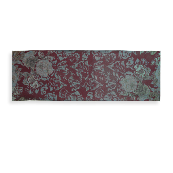 Botanic-burgundy red-silk-cotton-wool-women’s-stole