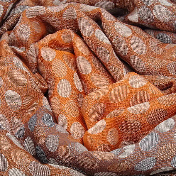 Women's-silk-cotton-brun-orange-stole-goutte d'eau