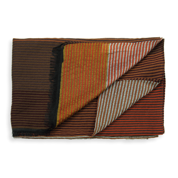 Brown-Cotton-silk-wool-men's-stole-Kaleida