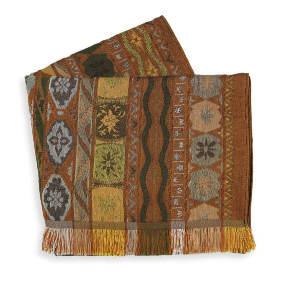 Brown-women’s-wool-cotton-silk-scarf-Chanson