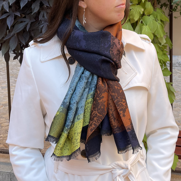Large-stole-women’s-merino-wool-blue-brown-Jacaranda