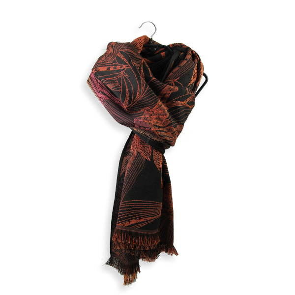 Brown-100% natural-women's-blend-stole-Venise