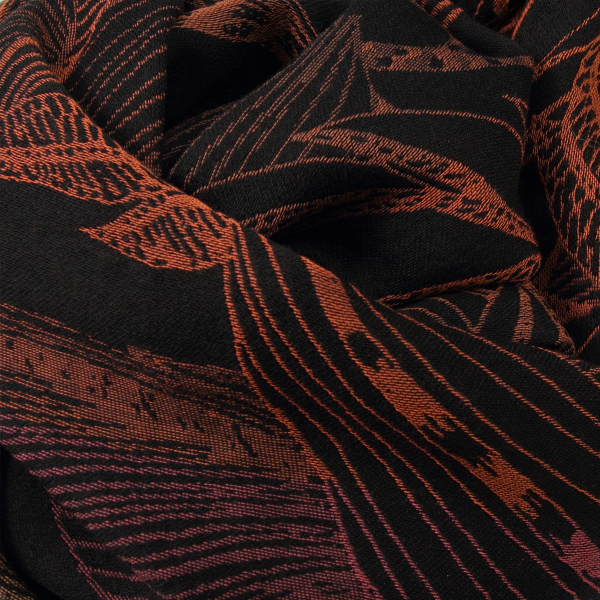 Brown-100% natural-women's-blend-stole-Venise