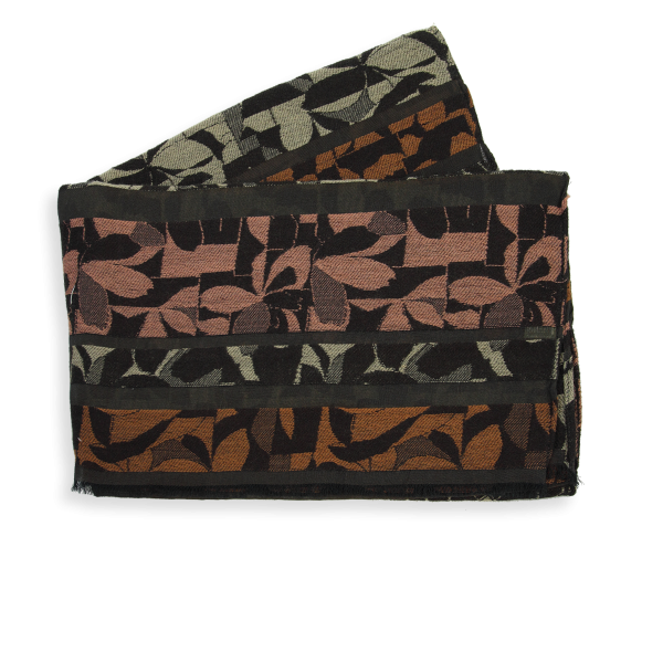 Woman-over size-brown-stole-wool-coton-silk-Flonflon