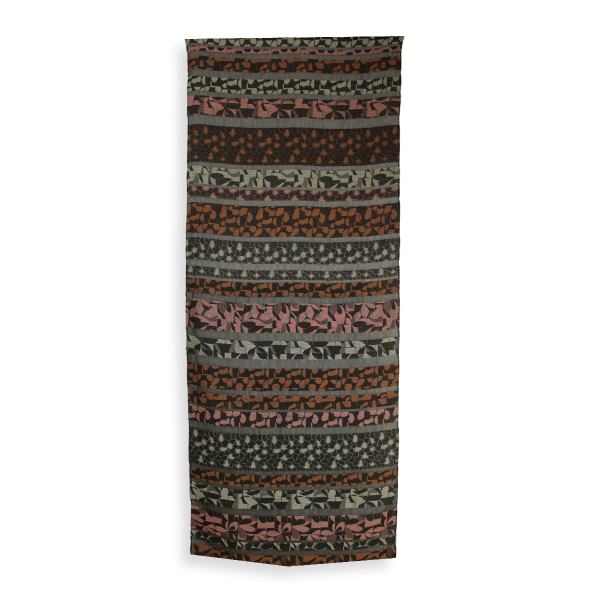 Woman-over size-brown-stole-wool-coton-silk-Flonflon