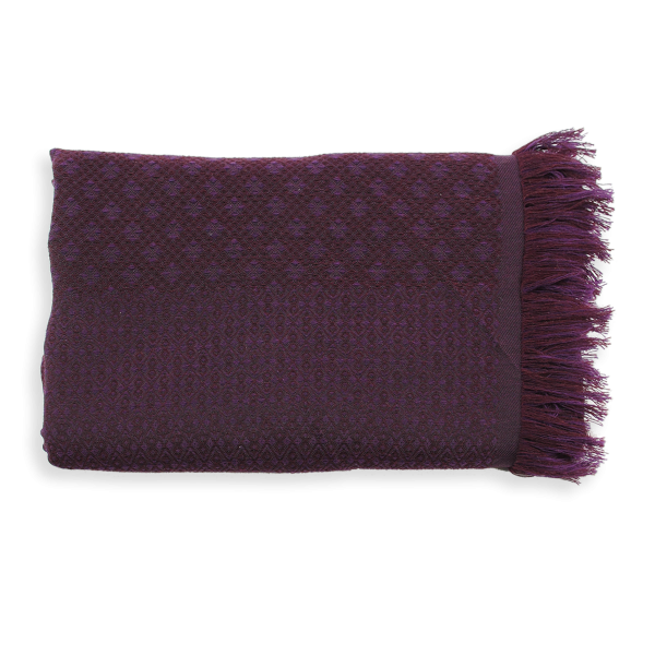 Losange-dark red-cotton-silk-cashmere-men’s-scarf