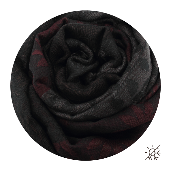 Silk-cotton-rayon-brown-bordeaux-women’s-stole-large-Jeannette