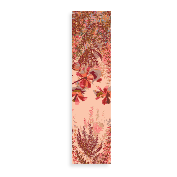 Women's-silk-cotton-coral-scarf-printed-Flowers