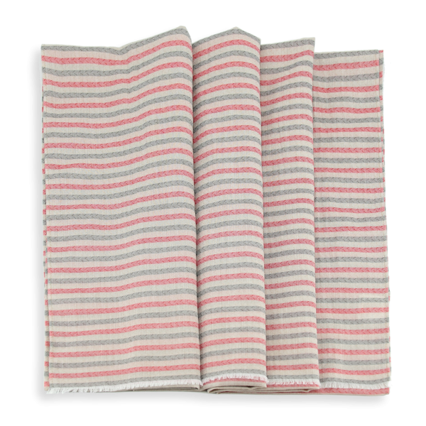 Men's-red-gray-cotton-stole-Transat