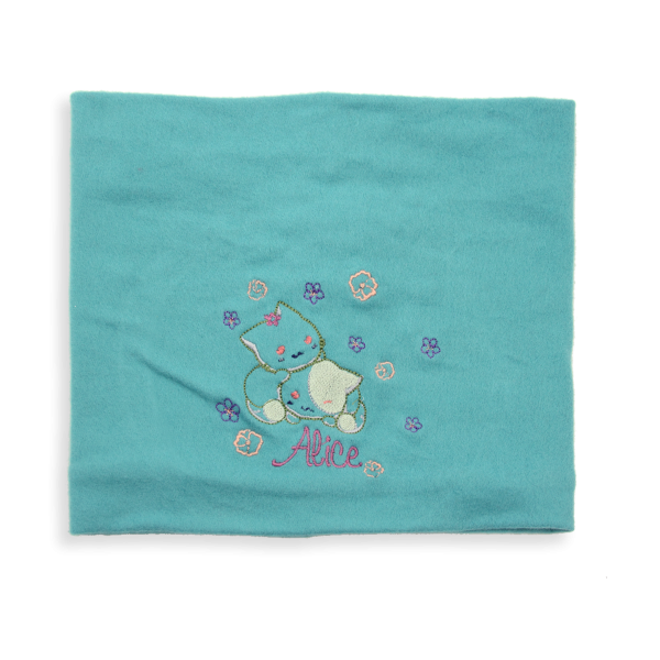 Scarf-crocheted-child-cotton-organic-turquoise