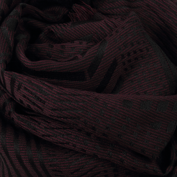 Red-silk-Merino wool-men’s-scarf-Kyoto