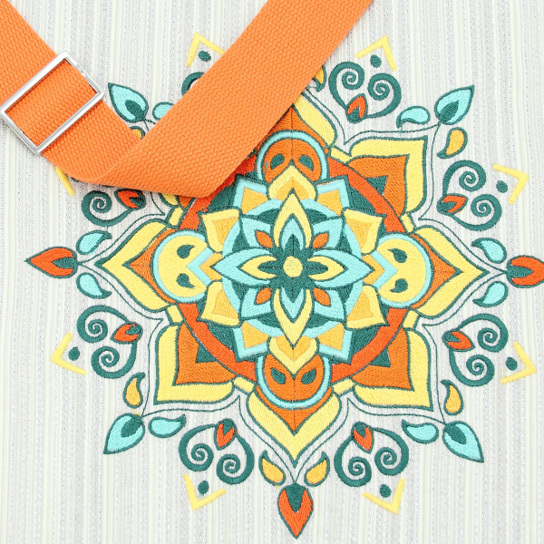 women’s-embroidered-woven bag-mandala-silver