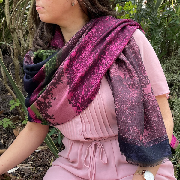 Large-stole-women’s-merino-wool-fuchsia-rose-Jacaranda