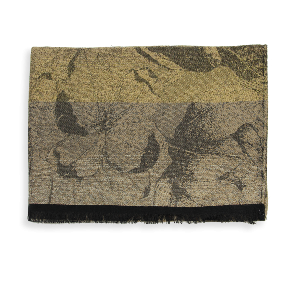 Scarf-women’s-wool-cotton-silk-beige-gold-Vienne