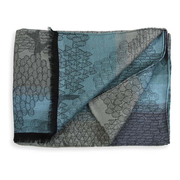 Gray-aqua-made-in-France-Merino-wool-women’s-scarf-Olivier