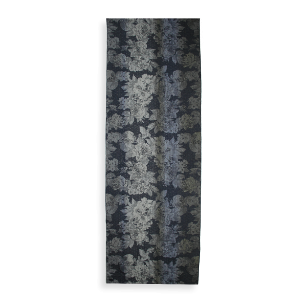 Gray-silk-wool-women’s-stole-flower-power