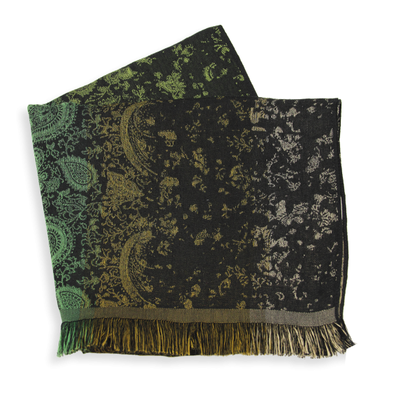 Scarf-women’s-cotton-silk-black-green-Mumbai