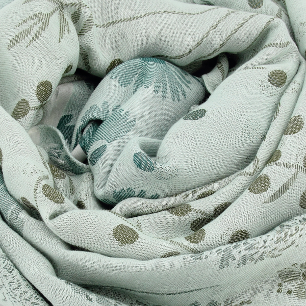 Women's-organic cotton-green-stole-Jardin
