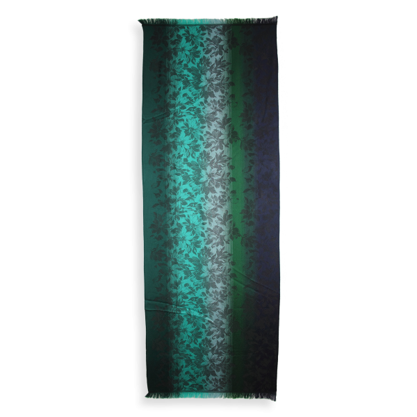 Green-wool-silk-women's-stole-Romantique