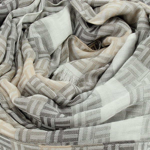 Grey-unisex-cotton-stole-Boreal