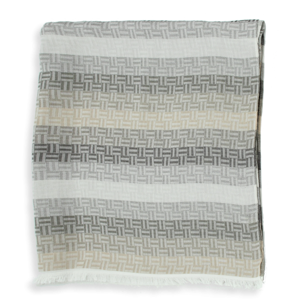 Grey-unisex-cotton-stole-Boreal