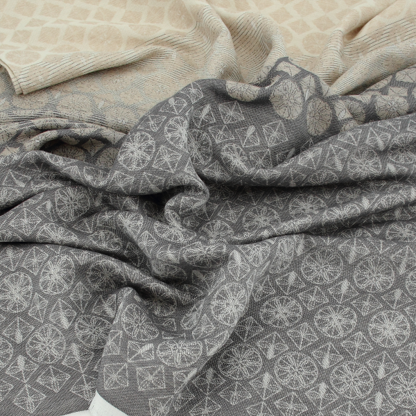 Men's-linen-cotton-scarf-grey-beige-Logo