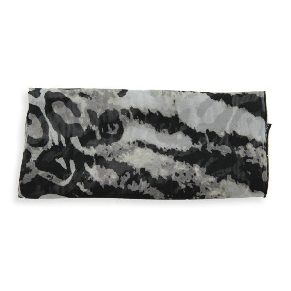 Grey-animal skin-printed-silk-women's-scarf