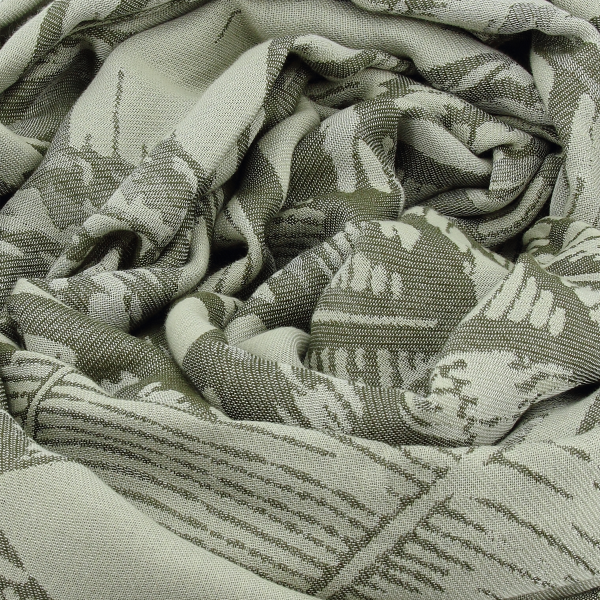 women's-cotton-stole-khaki green-Arum