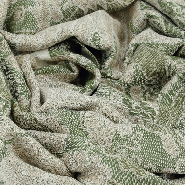 Green-wool-cashmere-women’s-scarf-oiseaux paradis