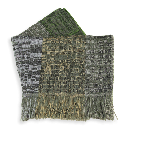 Gray-khaki-rayon-Merino wool-men’s-scarf-Janeiro