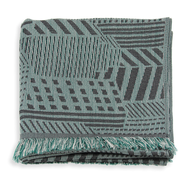 lignt green-silk-Merino wool-men’s-scarf-Kyoto