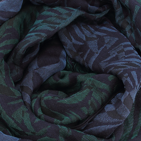 Fascine-navy blue-cotton-silk-wool-women’s-stole