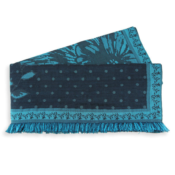 Navy-turquoise-cotton-silk-wool-women’s-stole-maxi-floral
