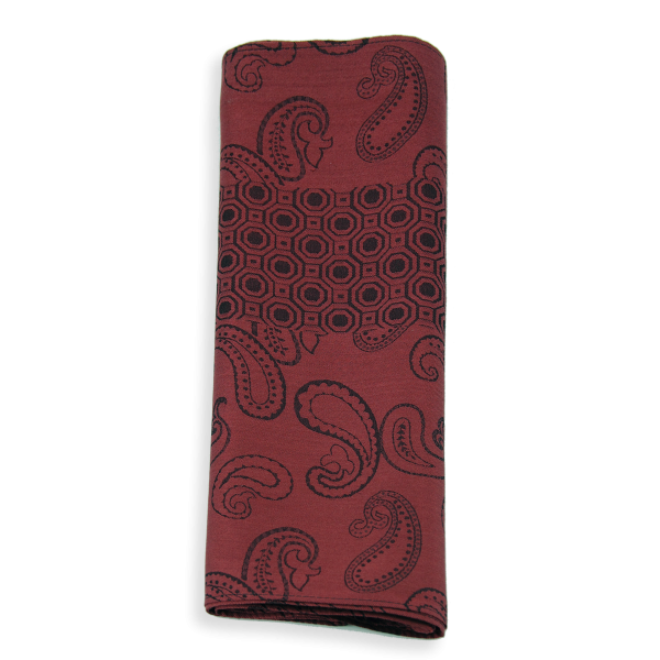 Red-rust-silk-men's-scarf-Charles-made-in-France